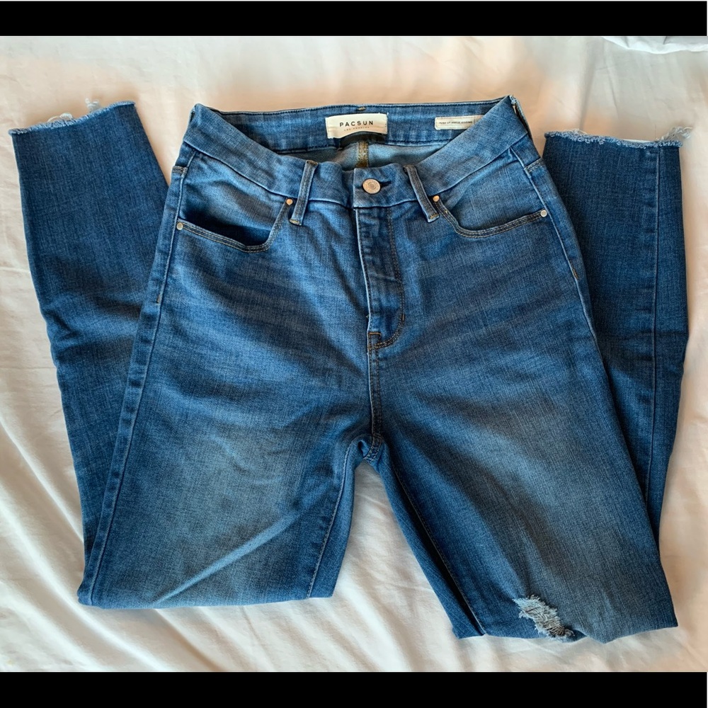 Pac sun skinny jeans ripped knees - high rise